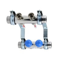 WATTS manifold 1", flowmeter, endesæt og beslag, 2 kredse