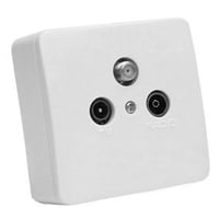 Antenneudtag TV+R+DATA, slut 1M, hvid