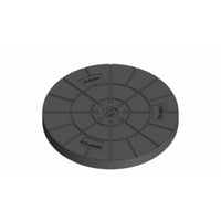 Lauridsen 315 mm dksel til kegle u/fals, genbrugsplast, 0,7 t
