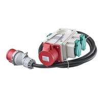 Forgrener CEE, 1xCEE + 3xDK udtag og 1 5P 16A 400V