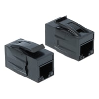 Keystone modul RJ45 jack > RJ45 jack Cat.6A UTP, sort - Delock