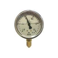 Vakuummeter manometer, glycerinfyldt, studs nedad, G 1/4", 63 mm, -1 til 1,5 bar - Wika