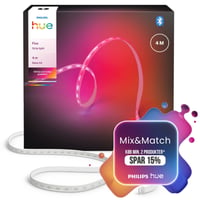 Philips Hue Flux LED strip, Gradient Color & White Ambiance, 1600lm, Zigbee + Bluetooth, 4 meter