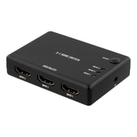 DELTACO HDMI Switch, 3 inputs to 1 output, sup 4K in 60Hz, 7.1, sort