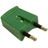 FIX-PRO Slagfast stikprop flad, uden jord, 16A 250V IP20, Polycarbonat - farve grøn