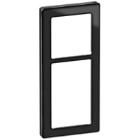 LK FUGA - Pure design ramme, 2 modul, sort (glas) + teknisk monteringsramme