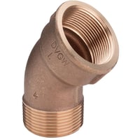 Viega bøjning, 45°, muffe/nippel, 1/2", rødgods (siliciumbronze)