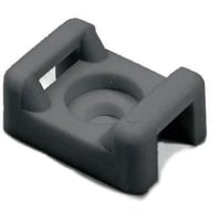 Montagesokkel for kabelbinder, skruemontage 9,4X14,7, sort - 100 stk