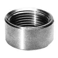 Halvmuffe, 1/2", maskinbearbejdet, rustfri AISI 316