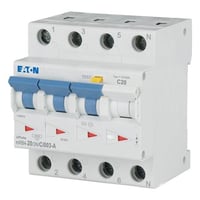 Eaton kombirel MRB4-20/3N/C/003-A, 20A, 30mA, C, 3P+N, 72 mm