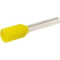 Elpress - Isoleret terminalrr, 1,0 mm / 12,0 mm, gul (farvekode Weidmller) - 100 stk