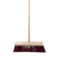 Roliba gadekost med skaft, rde hr, 25 x 5 rkker, 480 x 76 mm