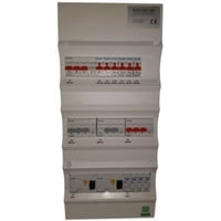 Færdigbygget Gruppetavle UG18 2xHPFI 2x4P 16A 2x4P 10A 6x2P 10A