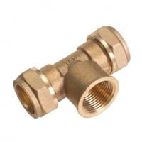 Conex 18x1/2" komp tee mf godkendt til pex og kobber