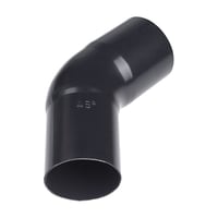 Plastmo bjning, 75 mm, 45, sort