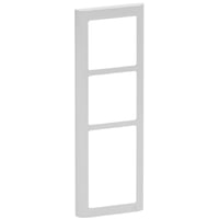 LK FUGA – Soft 63 lodret design ramme, 3 modul, lysegr + teknisk monteringsramme