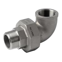 Vinkelunion syrefast muffe/nippel, gevind 1 strrelse 1 1/4"