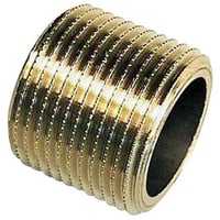 Ubehandlet messing nippelrr sammenskring, 1" x 1"