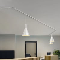 Strmskinne 1F 230V, 2 meter, mat hvid, pbygning