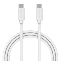 Ladekabel USB-C/USB-C, hvid, 100 cm
