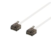 10: DELTACO U/UTP Cat6a fladt patch kabel, 2 meter, hvid