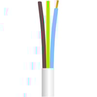 Ledning 3G0,75 PKAJ H05VV-F, hvid (50) – 50 meter