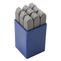 Stltal prgestempler i st (0-9), 5 mm, (Styrke 600-800 N/mm2)