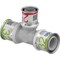 Uponor S-Press PPSU t-stykke preskobling, 32 x 25 x 32