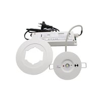 3W LED nødbelysning spot til loft, Hul: Ø7,5-12,5 cm, 3 timers batteri, hvid