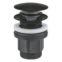 Grohe Push-Open bundventil i Mar sort