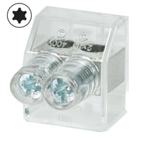 Samlemuffe, dobbelt, 10 mm, klar, med Torx10 – 100 stk