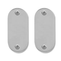Dkplader ovale, mat, med skruer, L18 65x30x2mm, smalprofil, CC49 – Randi