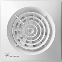 Ventilator til badev?relse, Silent-200 CHZ: Kuglelejer, justerbar efterl?bs timer og hygrostat, hvid - S&P