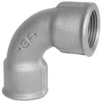 Galvaniseret kort bjning 90 m. mf/mf - " x " billede