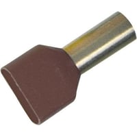 Billede af Elpress - Isoleret TWIN terminalrr, 2 x 10 mm / 14,0 mm, brun (farvekode TE) - 100 stk hos WATTOO.DK