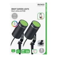 SH-GLKEX01, Smart RGB havelys med varmt hvidt lys, sort