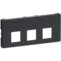 LK FUGA - Dataudtag til 1-3 stk. keystone konnektorer, standard keystone port (ca. 19,3 x 14,8 mm), 2 modul, koksgr