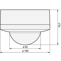 Niko Tilstedeværelsessensor P42LR, 230 V, master, 32 - 37 m, 360gr., påbygget, hvid