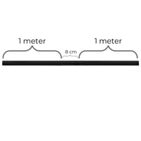 Skagen lysskinne til loft, komplet spotskinne, midtertilslutning, sort, 2 meter