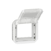 PLEXO 55 IP55 Mosaic adaptor, 2 modul, hvid, transparent klaplg