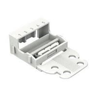Fastgrelsesadapter til 5-lederklemmer, Wago 221, 4 mm, hvid