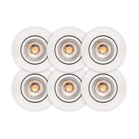 Luna Low profile 6-pack Downlight ISO Mat Hvid 2700K 350lm 6,2W Dæmpbar IP44