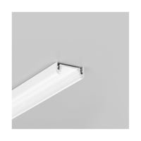 1 meter aluprofil SURFACE14 EE7F/TY, hvid lakeret, pbygning, LED skinne