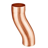 VMZINC bjning, 76 mm nedfrsel, kobber