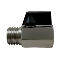 DRJ Rustfri mini kuglehane ½ m/n. med sort håndtag