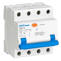 Billede af Kombiafbryder RCBO Chint, 3P+N, C karakteristik, 10A, 30mA, 6kA