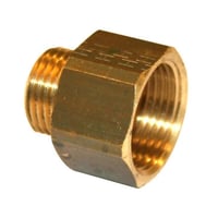 Spidsmuffe 1 1/2-1'' messing