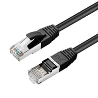CAT6A S/FTP netvrkskabel, 0,5 meter, sort, LSZH, AWG26 CU - MicroConnect