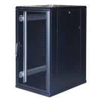 System G 19" skab, 22U, 600x800 mm, perforerede dre, 800 kg, sort