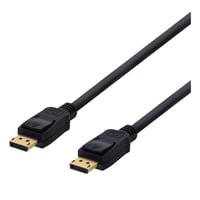 DELTACO DisplayPort kabel, 0,5m, 4K UHD, DP 1.2, sort
